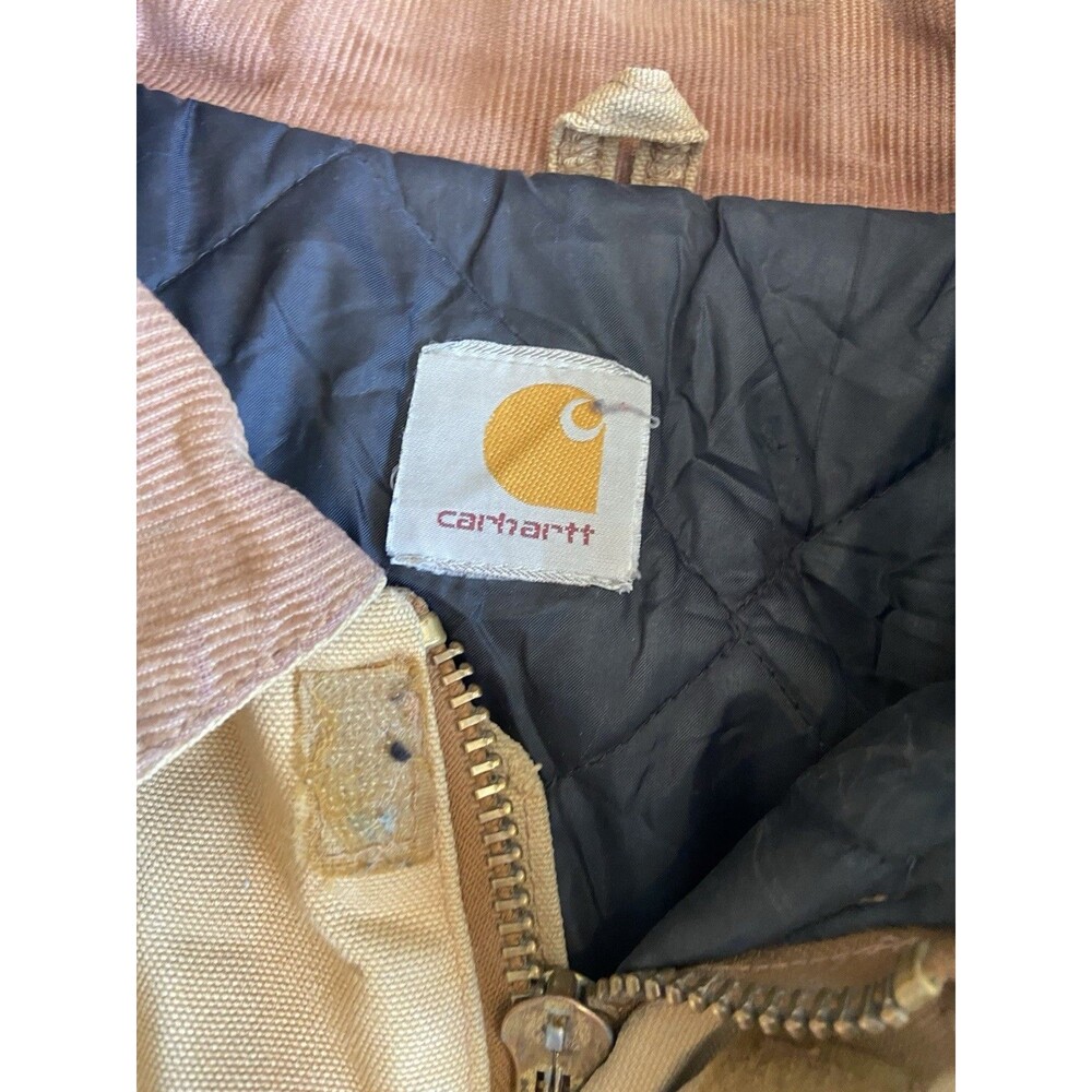 Vintage Carhartt J02 Duck Arctic Coat Size XL Brown Workwear Heavy Destroyed USA - Picture 4 of 16